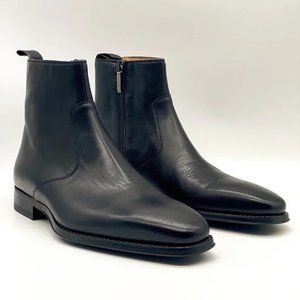 MAGNANNI Men's Jalen Square Toe Zip Boots Black Size 11.5 M 24202